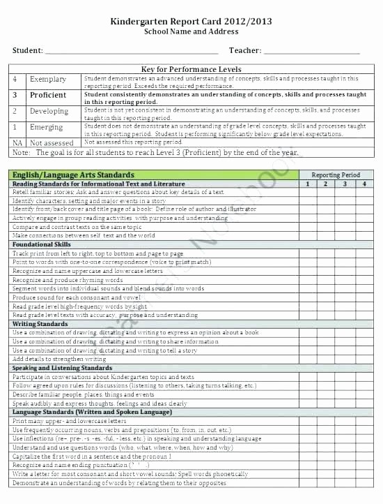 End Of Year Reports Templates Elegant Report Card Ments for Kindergarten End the Year