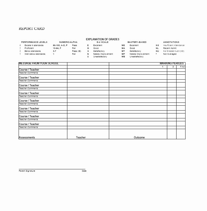 End Of Year Reports Templates Lovely Report Card Ments for Kindergarten End the Year New