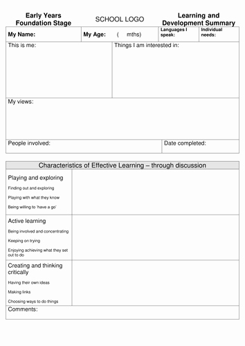 End Of Year Reports Templates New Reception End Of Year Report format by Lounqt Teaching