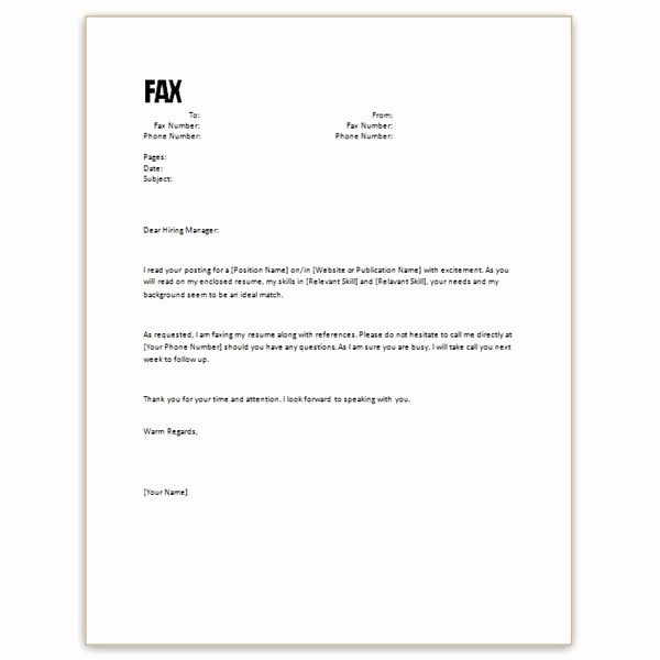 Example Cover Sheet for Resume Best Of Free Microsoft Word Cover Letter Templates Letterhead and