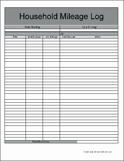Example Mileage Log for Taxes Beautiful Mileage Log Sheet Printable Mileage Log Template Mileage