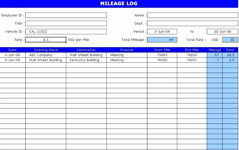 Example Mileage Log for Taxes Best Of Car Deduction