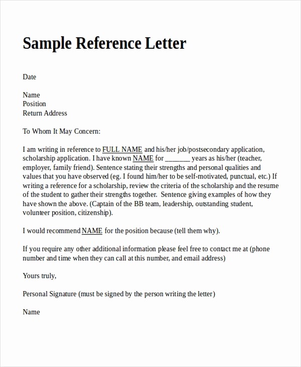 Example Of A Recommendation Letter Awesome Examples Reference Letters