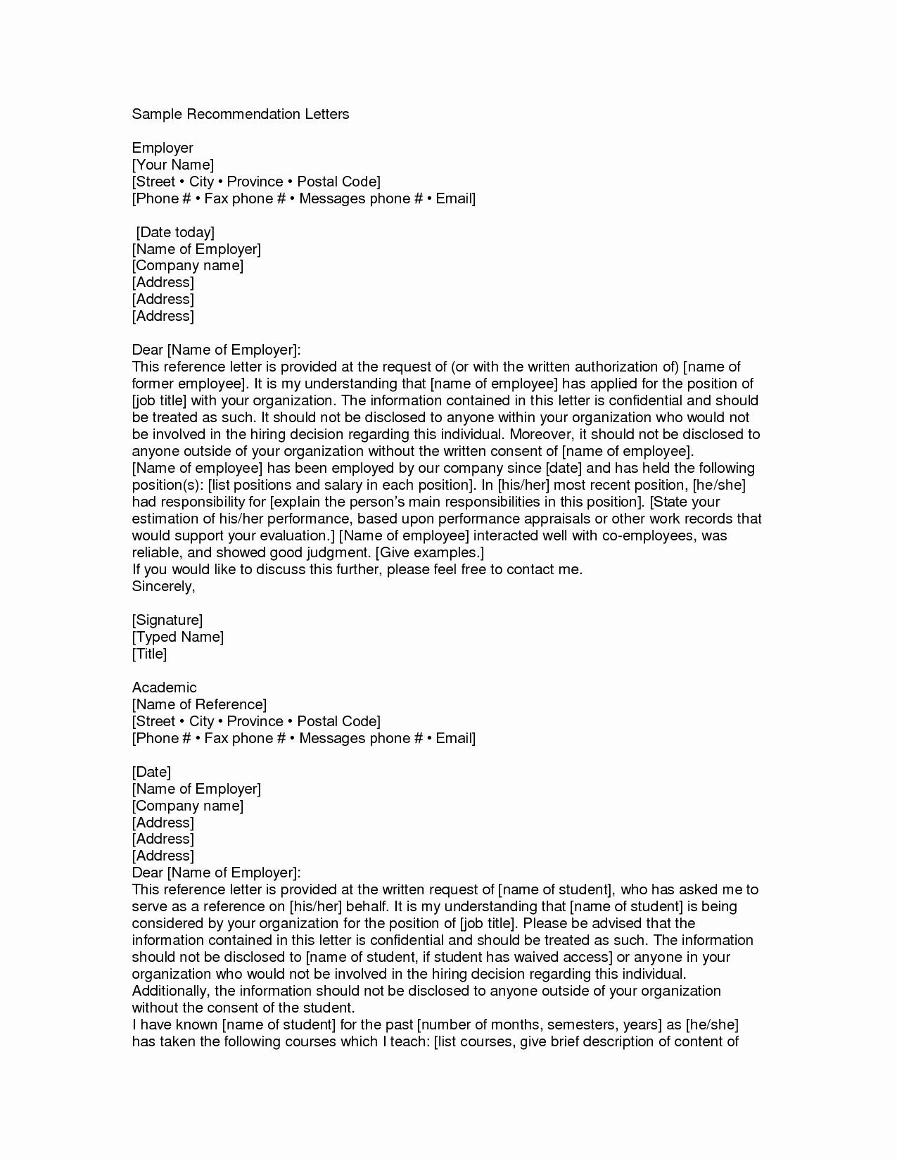 Example Of A Recommendation Letter Best Of Examples Re Mendation Letters Examples Of Reference