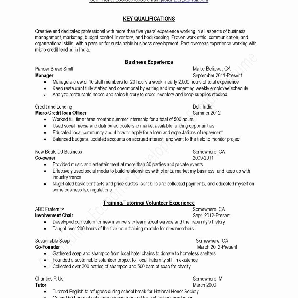 Example Of A Simple Resume Inspirational Resume and Template 58 Awesome Simple Resume Examples