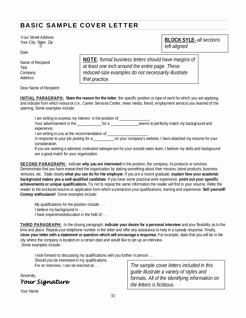 Example Of Basic Cover Letter Inspirational 29 Job Application Letter Examples Pdf