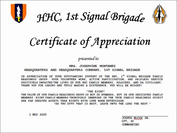 Example Of Certificate Of Appreciation Beautiful Certificate Of Appreciation Template 13 Download In