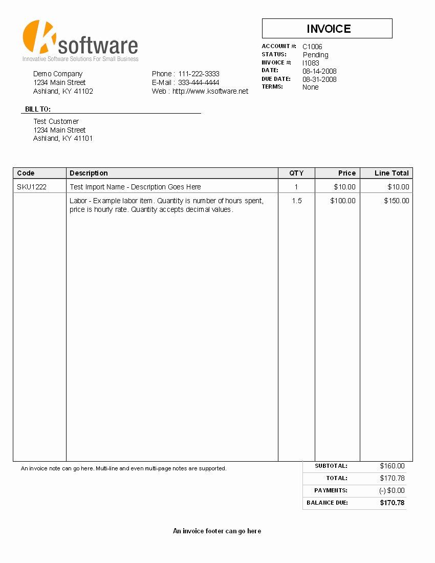 Example Of Invoice for Services Awesome Billing software &amp; Invoicing software for Your Business
