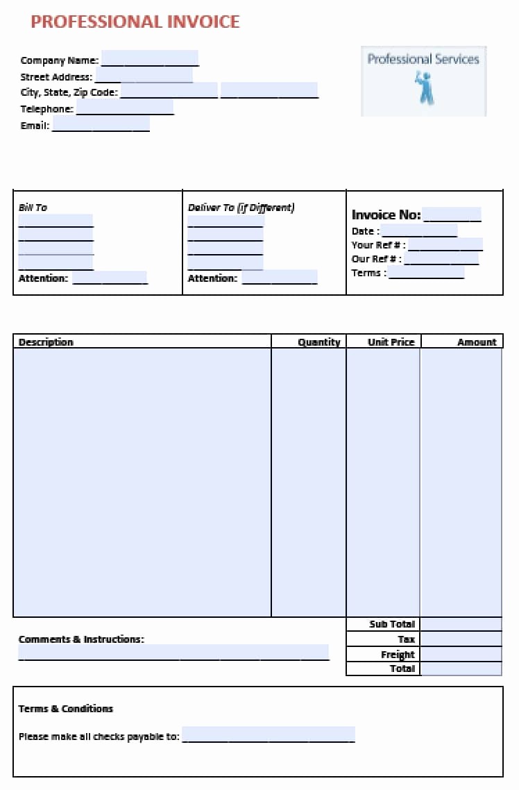 Example Of Invoice for Services Best Of Free Professional Services Invoice Template Excel