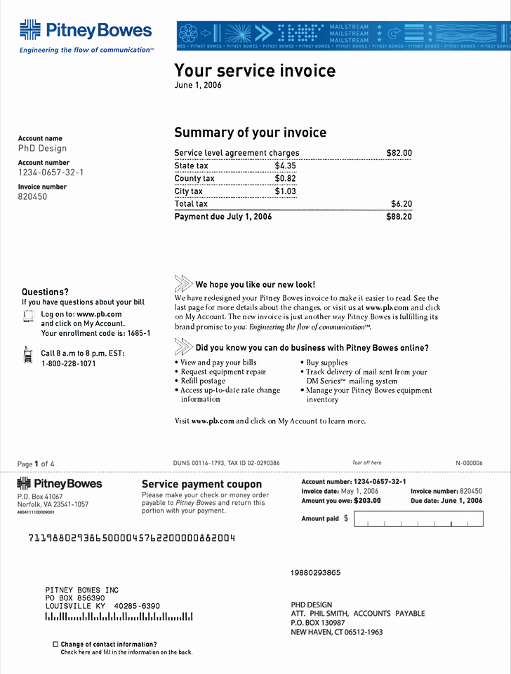 Example Of Invoice for Services Lovely Sample Gallery Detail Pitney Bowes Service Invoice