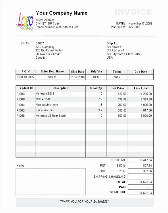 Example Of Invoice for Services Unique Invoice Template 53 Free Word Excel Pdf Psd format