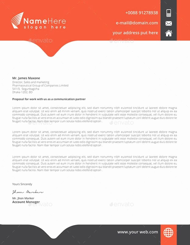 Example Of Letter Headed Paper New Business Letter Head Templates Simple Letter Head