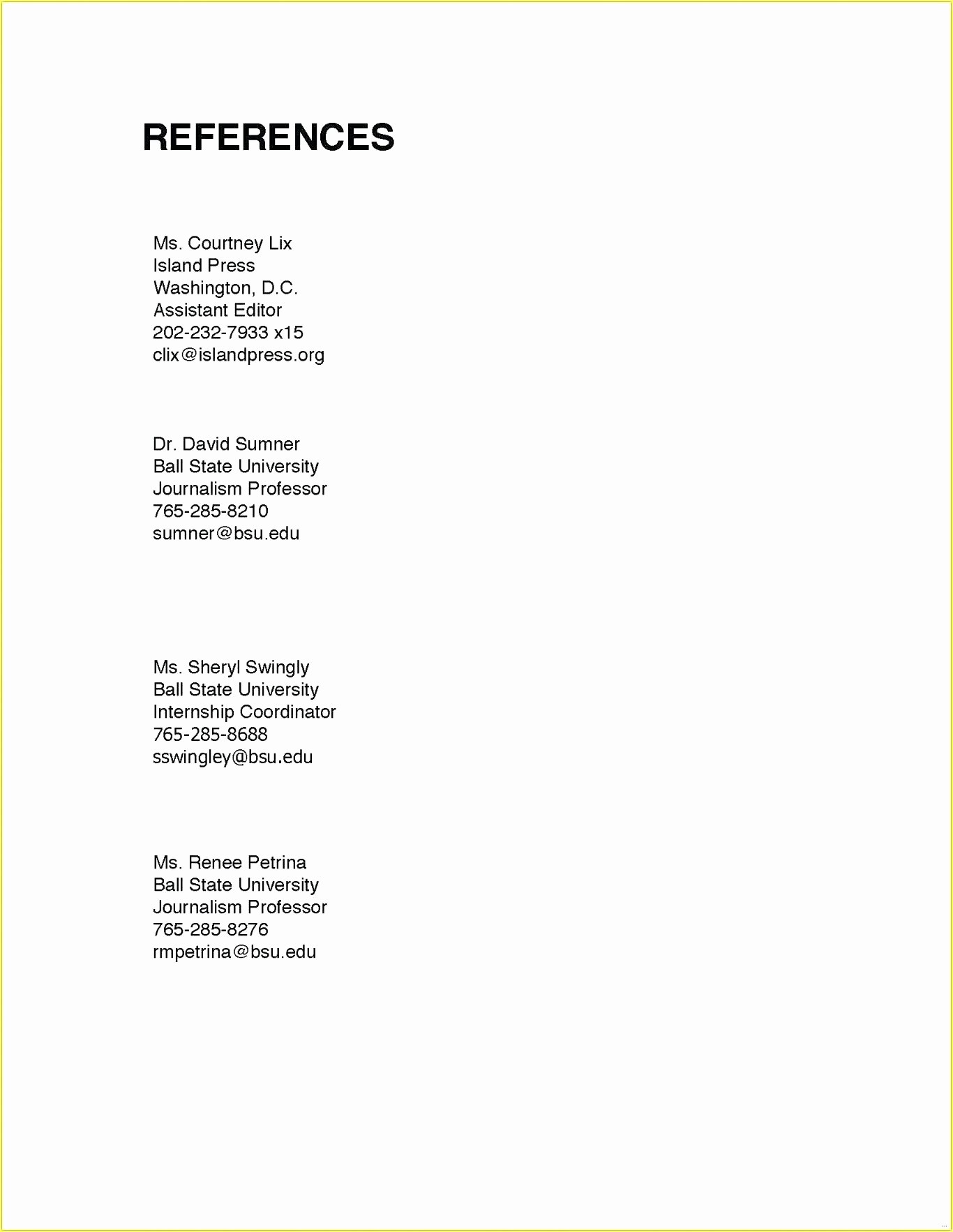 Example Of Professional References Page Fresh How to Write A Reference List Pdf