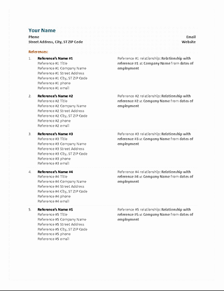 Example Of References On Resume Lovely Functional Resume Reference Sheet