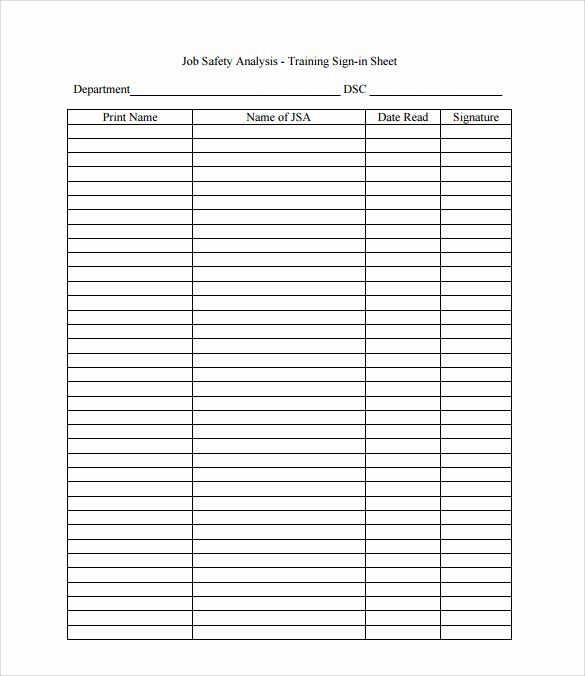 Example Of Sign In Sheet Awesome 16 Sample Training Sign In Sheets