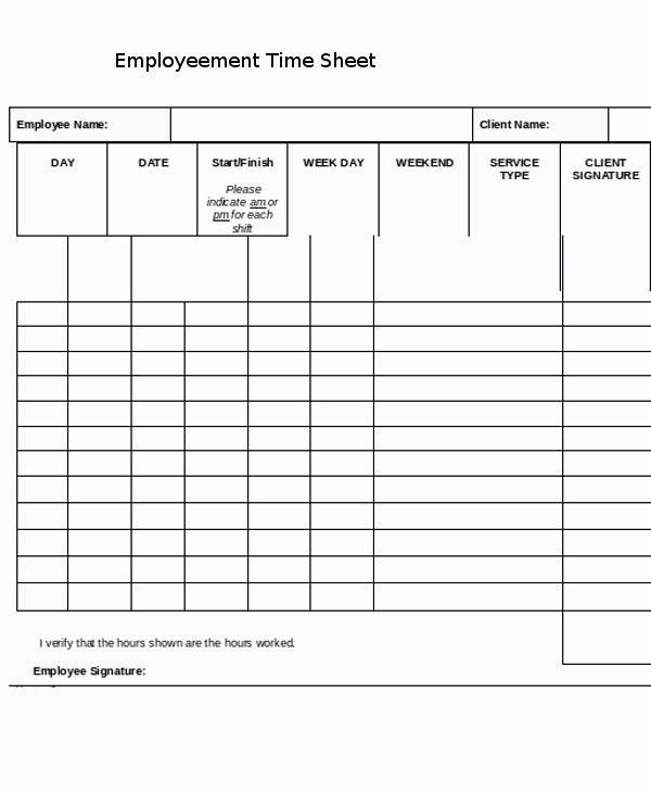 Example Of Timesheet for Employee Lovely 10 Timesheet Templates Free Sample Example format