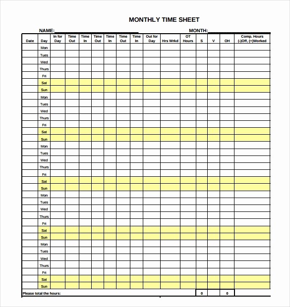Example Of Timesheet for Employee Lovely 29 Free Timesheet Templates – Free Sample Example format