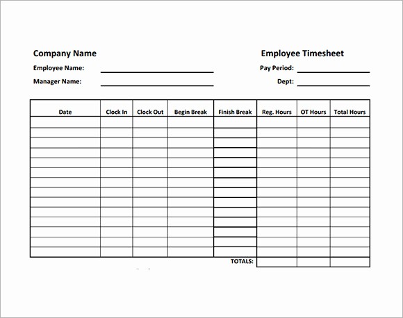 Example Of Timesheet for Employee Lovely Employee Timesheet Sample 11 Documents In Word Excel Pdf