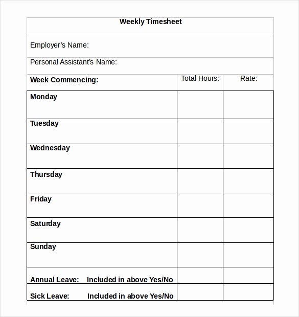 Example Of Timesheet for Employee Luxury 22 Weekly Timesheet Templates – Free Sample Example