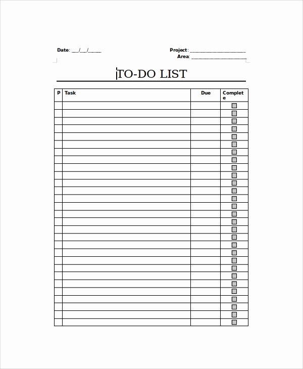 Example Of to Do List Best Of 8 Printable to Do List Samples