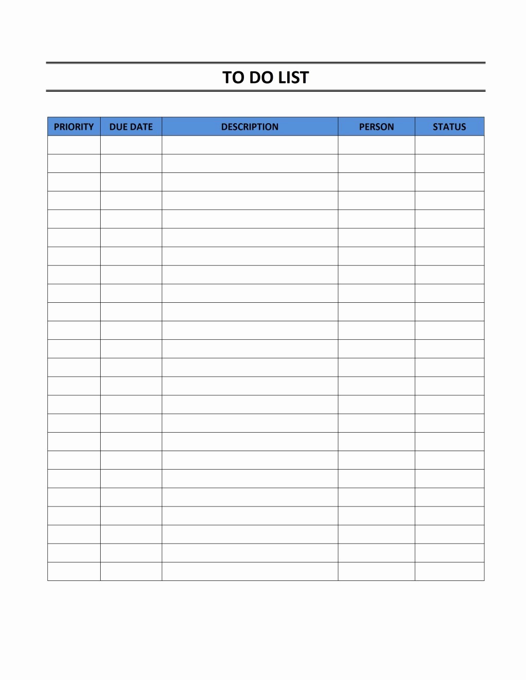 Example Of to Do List Lovely Stunning Fice Prioritized to Do List Template Sample