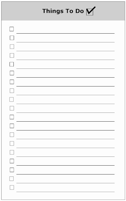 Example Of to Do List New 6 Best Of Things to Do forms Printable Things to
