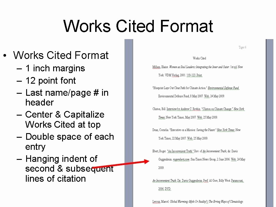Example Of Work Cited Mla New How to Set Up A Works Cited Page In Mla format