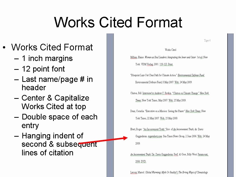 Example Of Work Cited Mla New Mla Citation Template