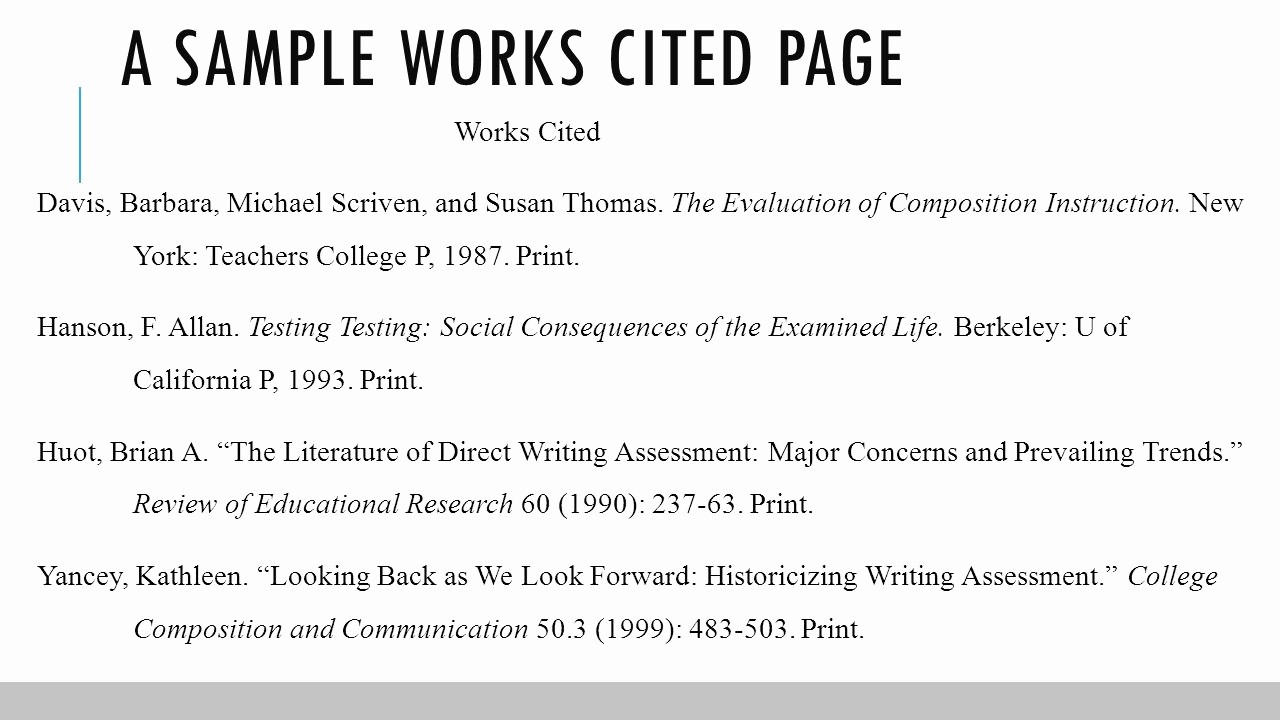 Example Work Cited Page Mla Elegant How to Write A Works Cited Page In Mla format
