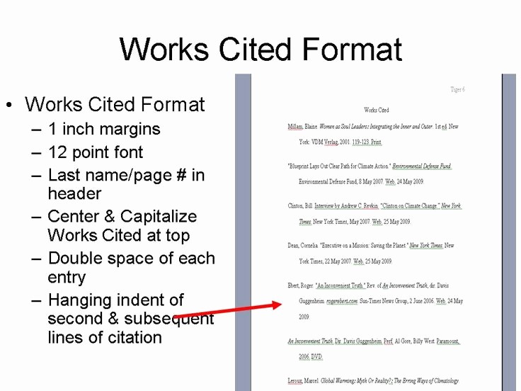 Example Work Cited Page Mla Lovely Mla Citation Template