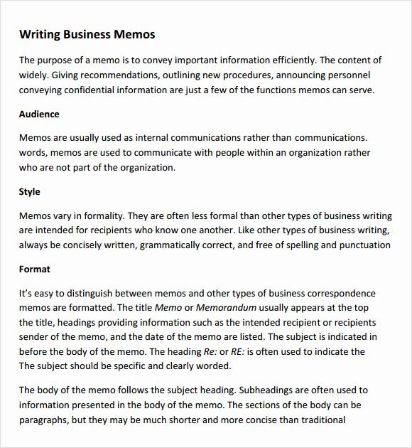 Examples Of A Business Memo Beautiful 7 Pany Memo Templates