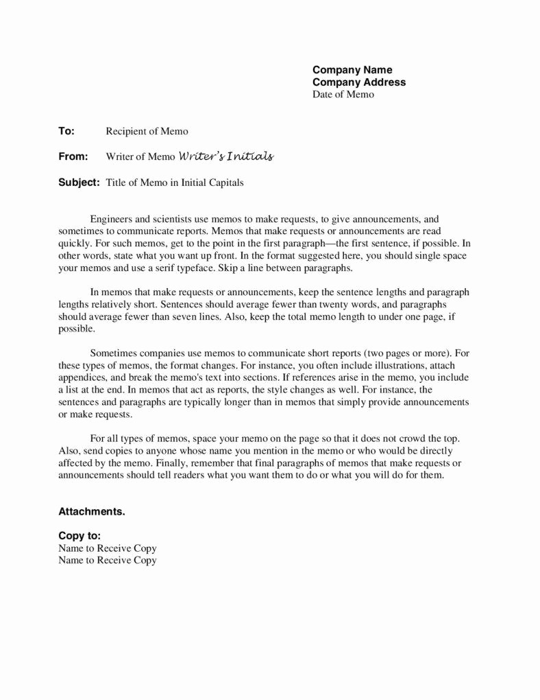 Examples Of A Business Memo New How A Business Memo is Different From A Business Letter