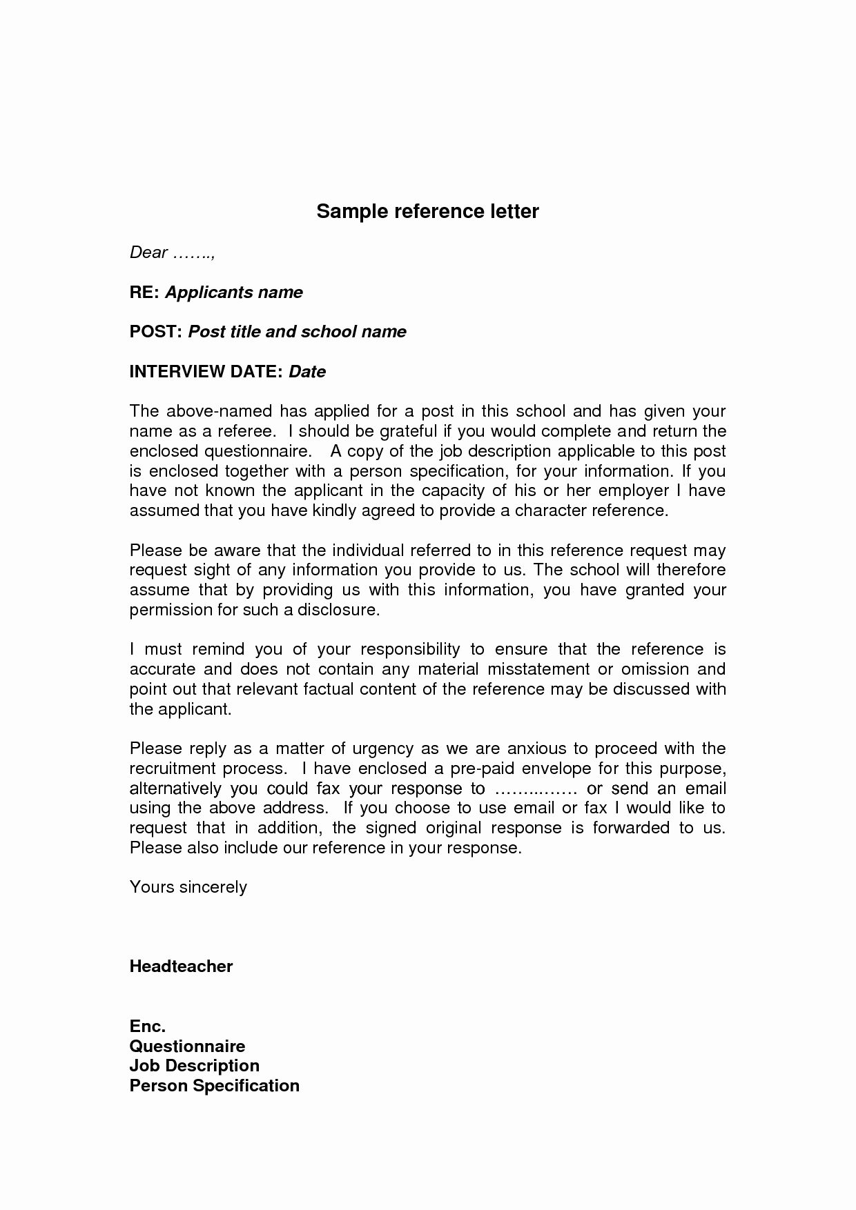 Examples Of A Reference Letter Luxury Reference Letter Examples – Templates Free Printable