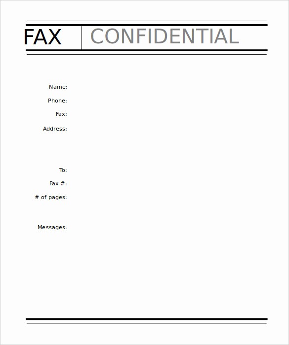 Examples Of Fax Cover Sheets Elegant 9 Professional Fax Cover Sheet Templates Free Sample