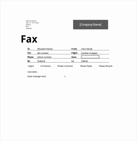 Examples Of Fax Cover Sheets Inspirational 10 Fax Cover Sheet Templates Free Sample Example