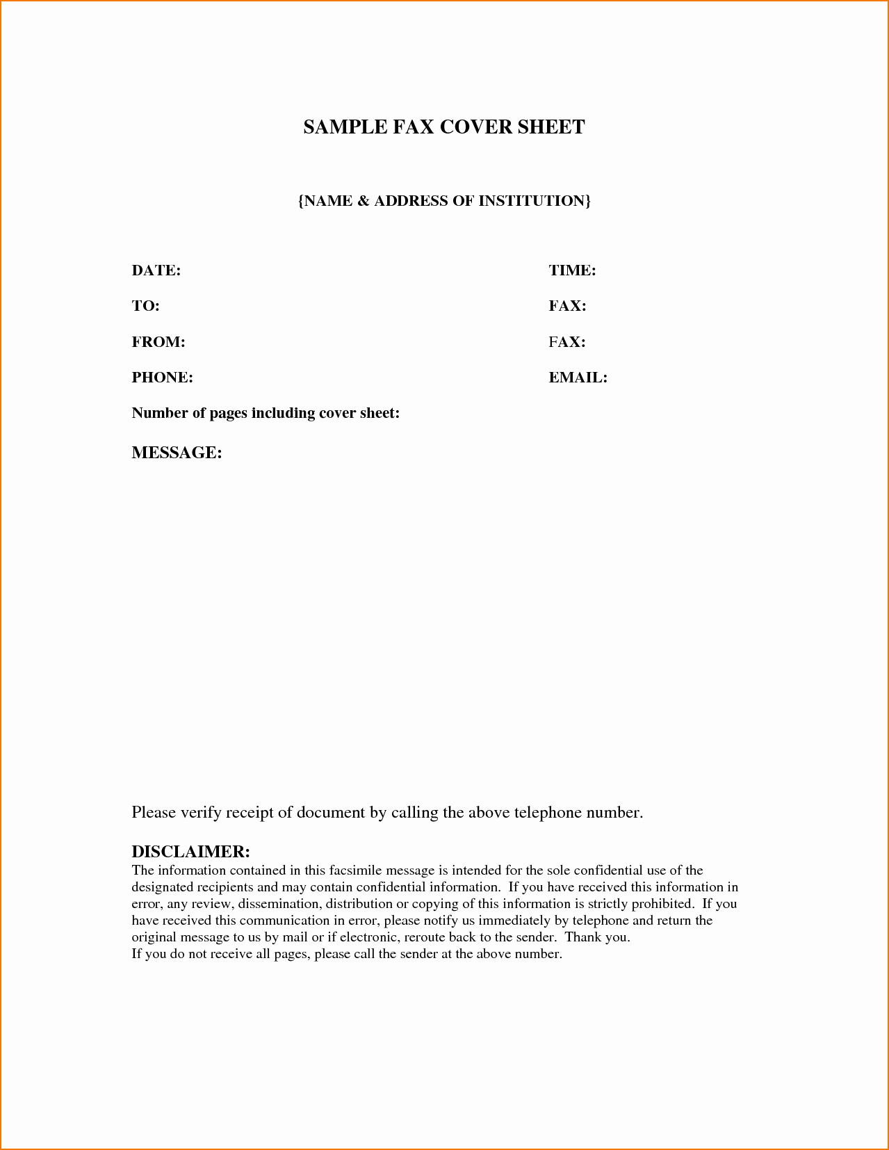 Examples Of Fax Cover Sheets Lovely 5 Fax Cover Sample