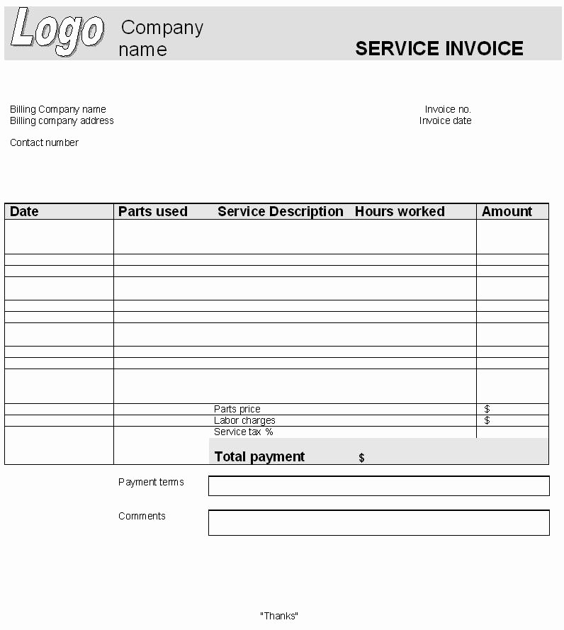 Examples Of Invoices for Services Awesome 39 Best Templates Of Service Billing Invoice Examples
