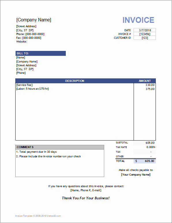 Examples Of Invoices for Services Awesome Service Invoice Template for Consultants and Service Providers