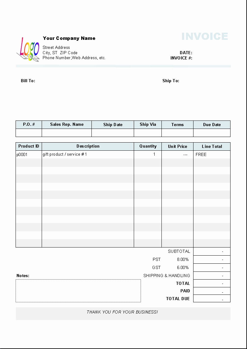 Examples Of Invoices In Word Awesome Gallery Of Free Invoice Templates