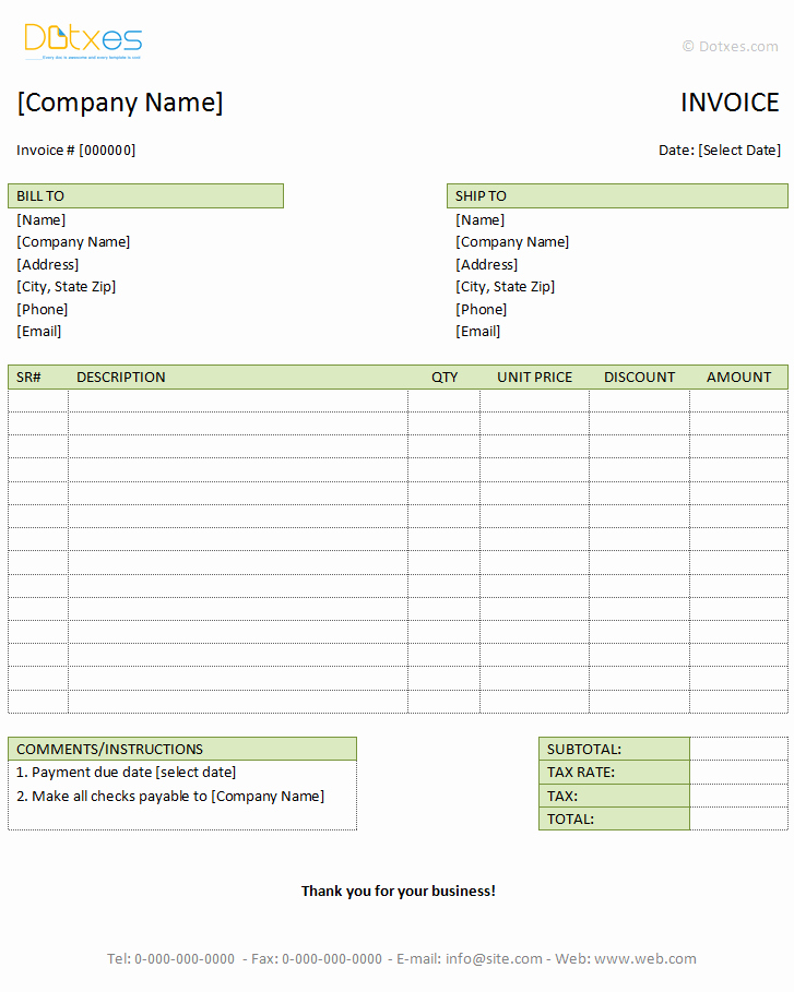 Examples Of Invoices In Word Best Of Tax Invoice Template Word Doc