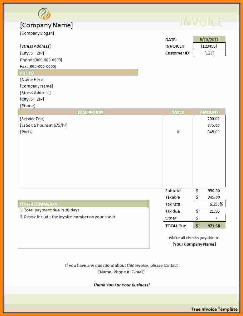 Examples Of Invoices In Word Lovely 14 Invoices Samples Free