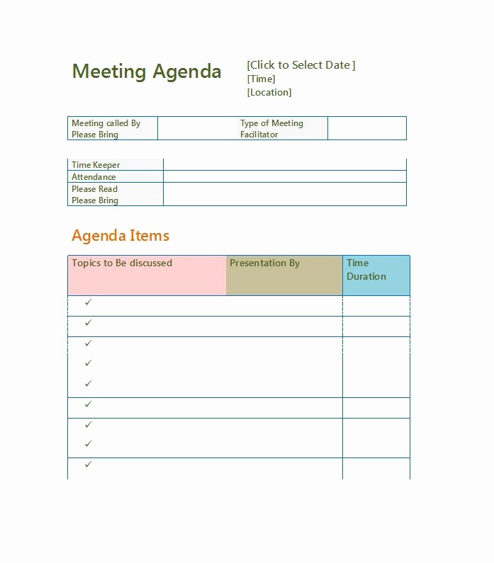 Examples Of Meeting Agenda Templates Awesome 46 Effective Meeting Agenda Templates Template Lab