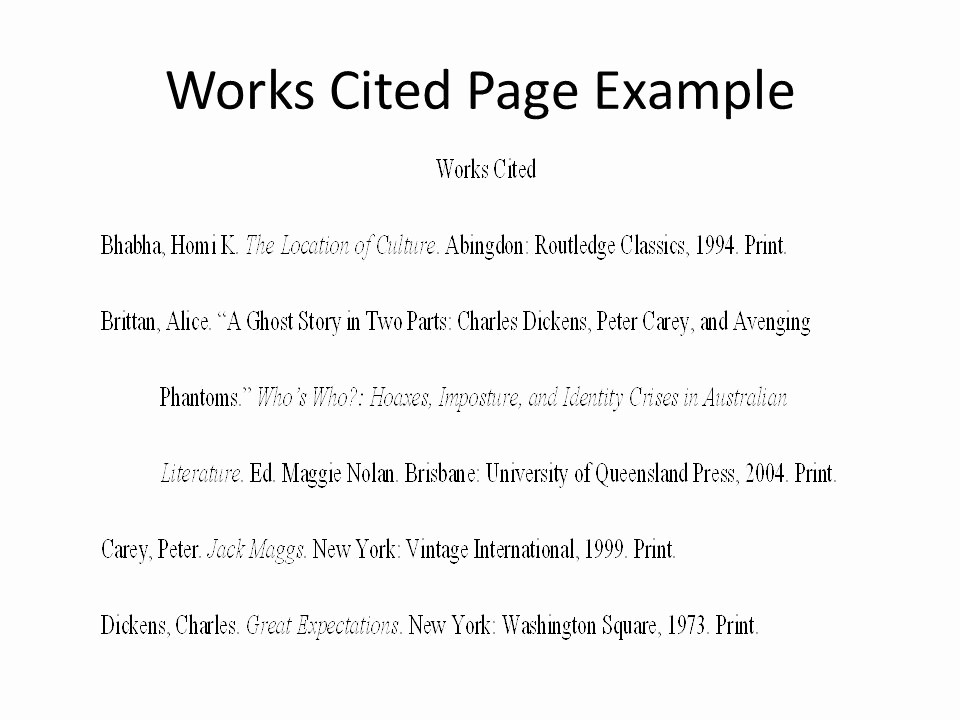 Examples Of Work Cited Pages Awesome the Humanities Essay Ppt