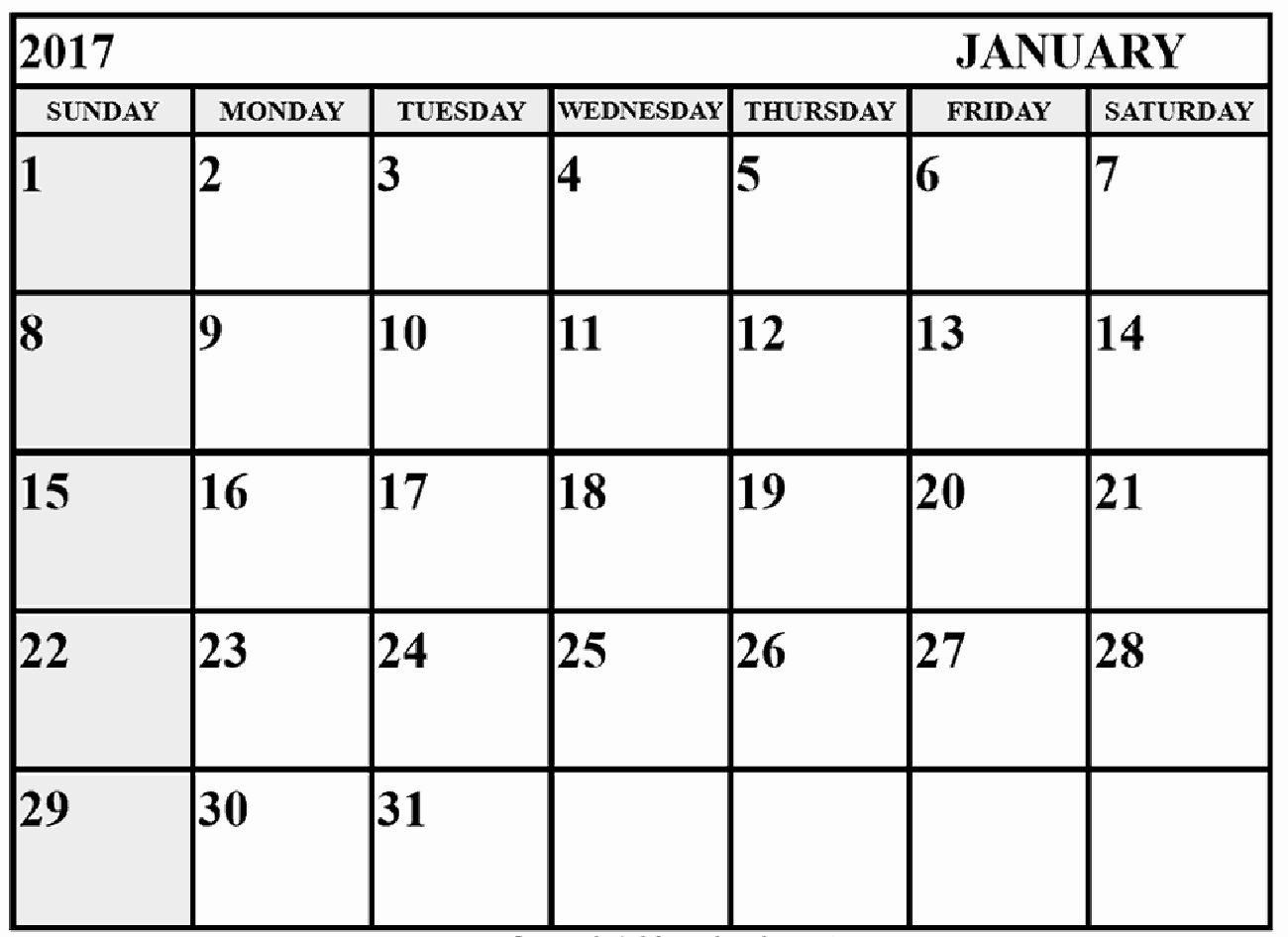 Excel 2017 Calendar with Holidays Beautiful &quot;january 2017 Excel Calendar Printable Template
