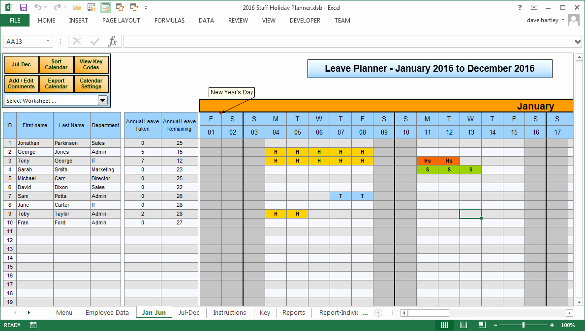 Excel 2017 Calendar with Holidays Inspirational Excel Holiday Calendar