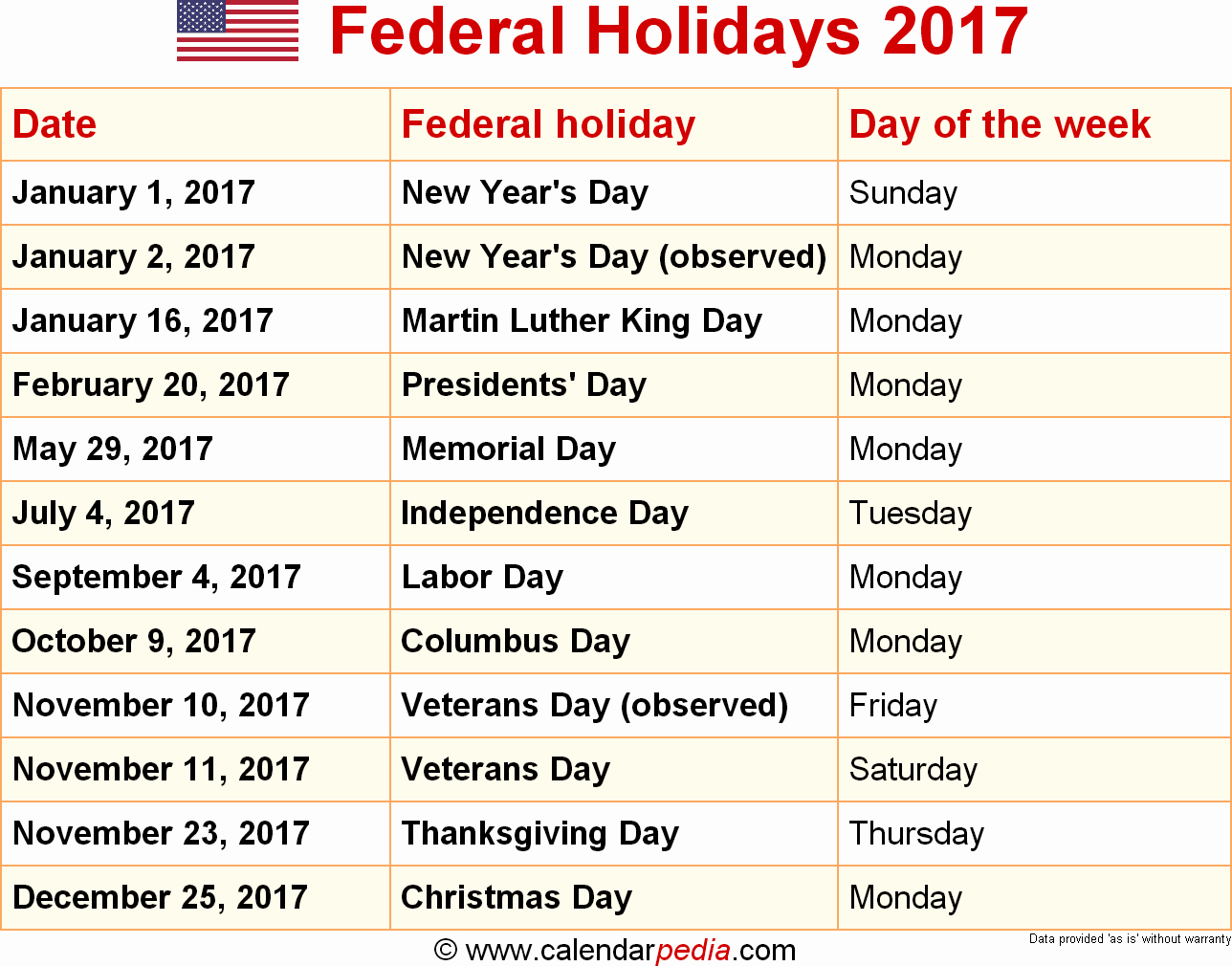 Excel Calendar 2017 with Holidays Fresh 2017 Calendar