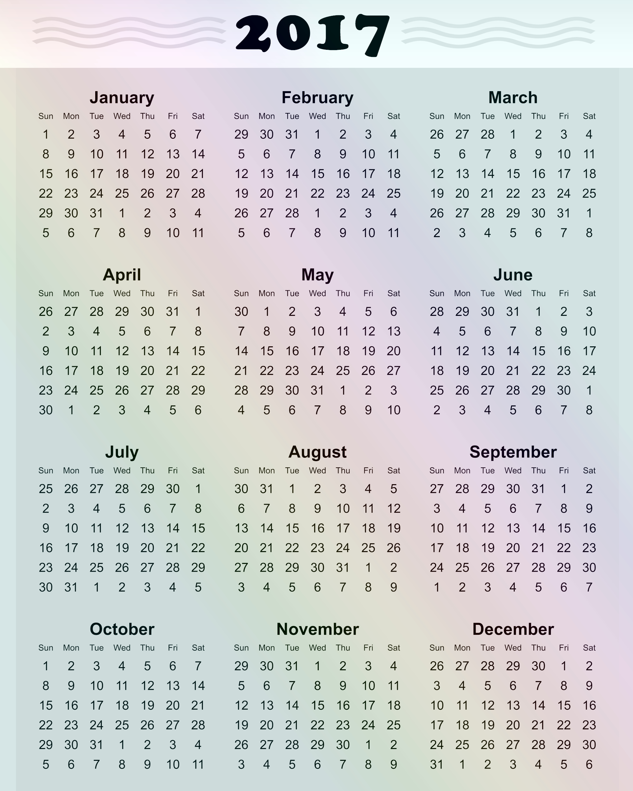 Excel Calendar 2017 with Holidays Inspirational 2017 Printable Calendar Template Holidays Excel &amp; Word
