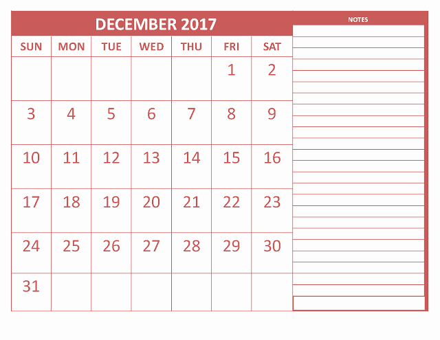 Excel Calendar 2017 with Holidays New December 2017 Printable Calendar Template Holidays Excel