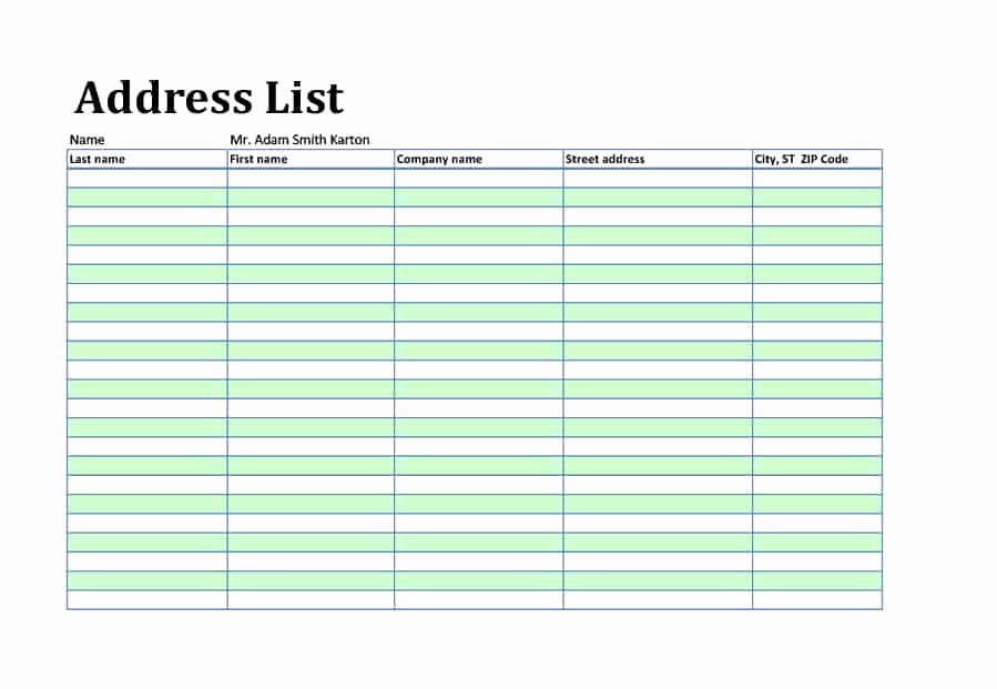 Excel Contact List Template Free Unique 40 Phone &amp; Email Contact List Templates [word Excel]