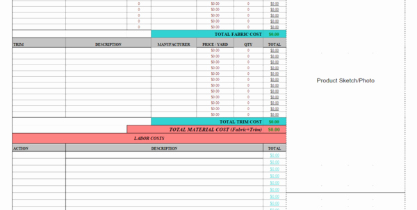 Excel Costing Template Free Download Luxury Product Cost Sheet In Excel Costing Spreadsheet Template
